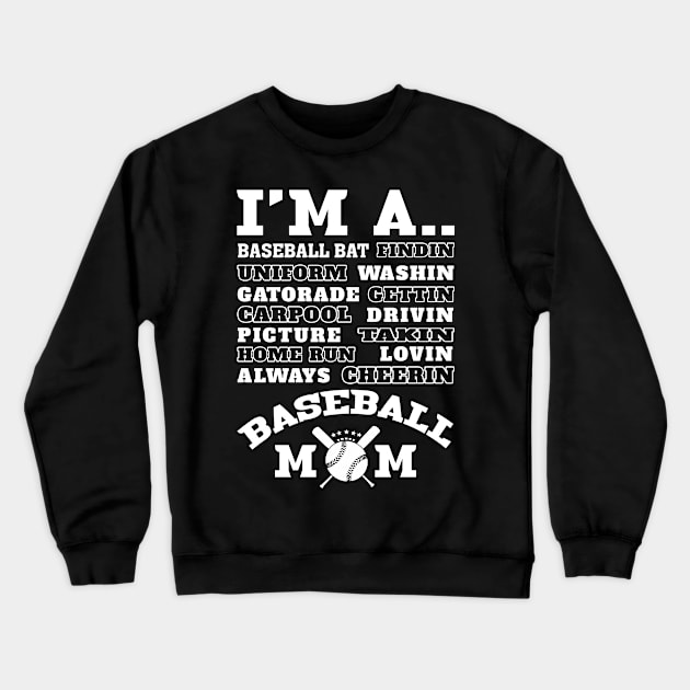 Baseball Mom Crewneck Sweatshirt by Andreeastore  